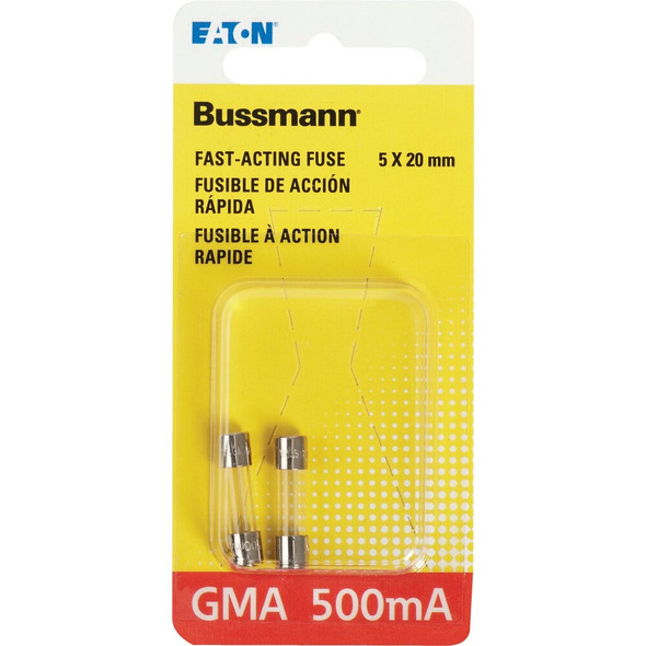 Bussmann 500A GMA Glass Tube Electronic Fuse (2-Pack) BP-GMA-500MA 502735