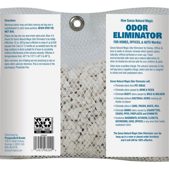 Gonzo Odor Eliminator 32 Oz. Original Scent Solid Air Freshener 1013D 609331