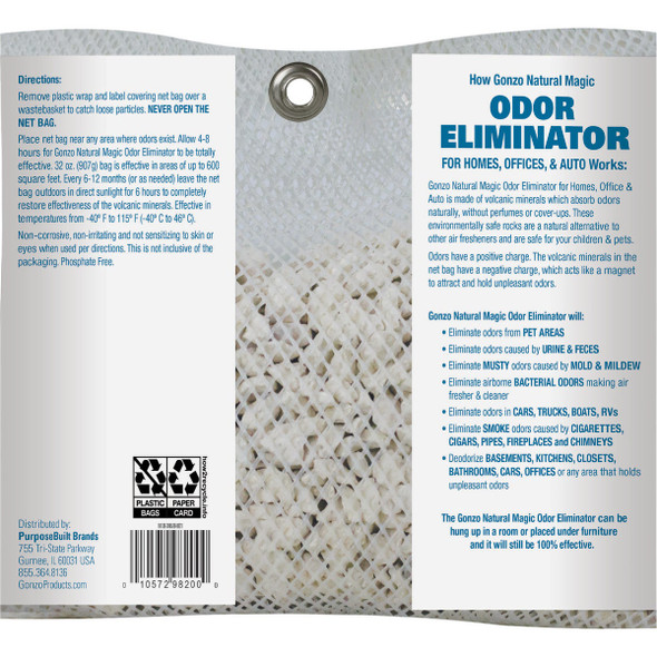 Gonzo Odor Eliminator 32 Oz. Original Scent Solid Air Freshener