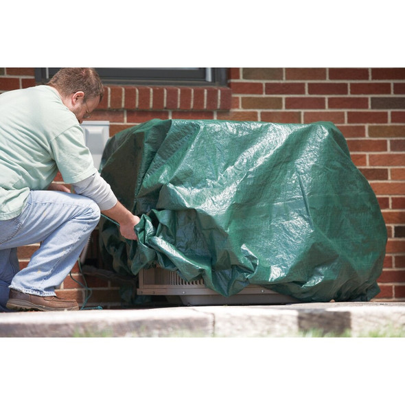 Do it Best 9 Ft. x 9 Ft. Poly Fabric Green Lawn Cleanup Tarp 755648 755648