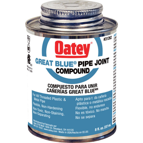 Oatey Great Blue 8 Fl. Oz. Blue Pipe Compound 31262