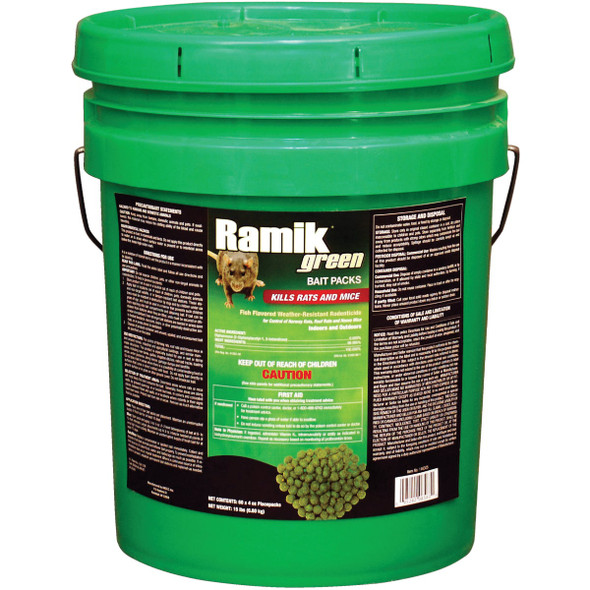 Ramik Green Pellet Bait Pack Rat And Mouse Poison (60-Pack) 116305