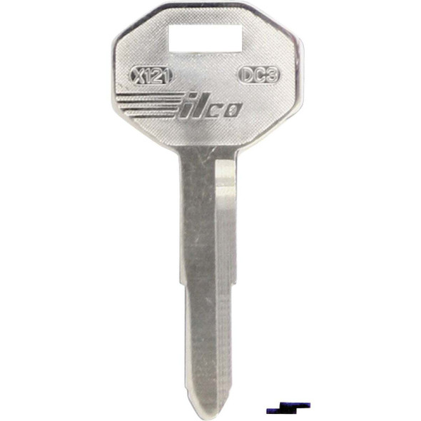 ILCO GM Nickel Plated Automotive Key, DC3 / X121 (10-Pack) IAF01053033