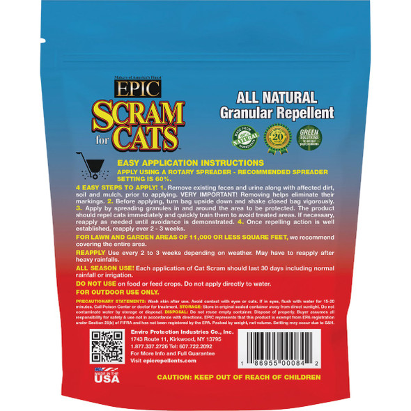 Scram For Cats 3.5 Lb. Granular Organic Animal Repellent