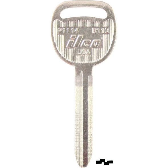 ILCO GM Nickel Plated Automotive Key, B110 / P1114 (10-Pack) IAL00000592