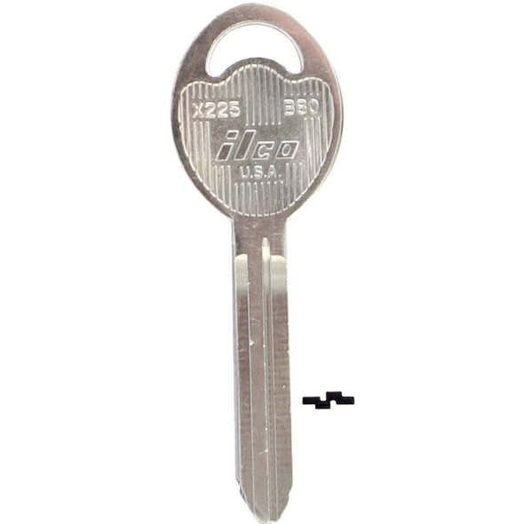 ILCO GM Nickel Plated Automotive Key, B80 / X225 (10-Pack) IAF01503012