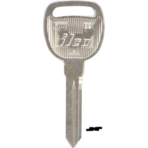 ILCO GM Nickel Plated Automotive Key, B91 / P1111 (10-Pack) IAL01650002