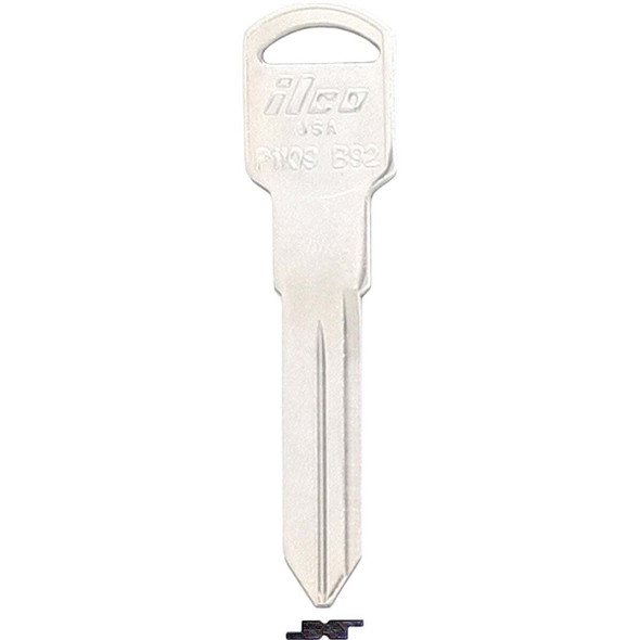ILCO GM Nickel Plated Automotive Key, B92 / P1109 (10-Pack) IAL01646002