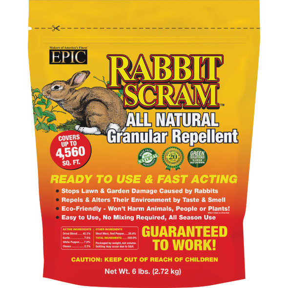 Rabbit Scram 6 Lb. Granular Organic Rabbit Repellent 11060