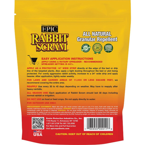 Rabbit Scram 6 Lb. Granular Organic Rabbit Repellent 11060 702143