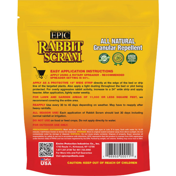 Rabbit Scram 6 Lb. Granular Organic Rabbit Repellent