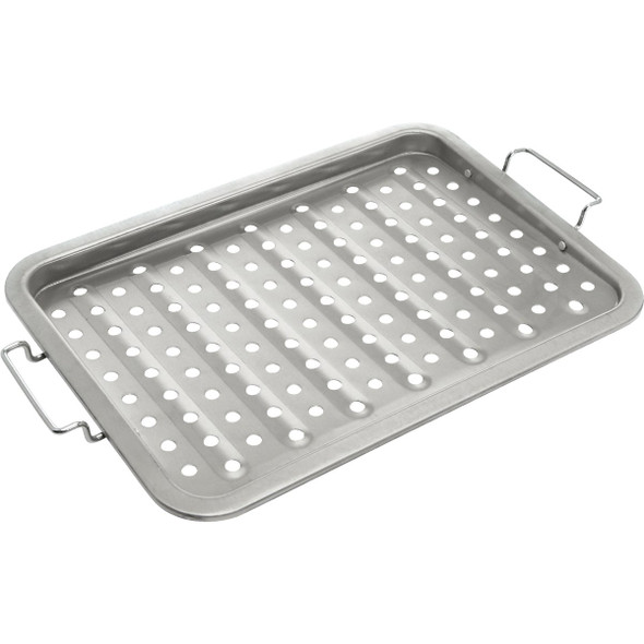 GrillPro 11 In. W. x 16 In. L. Stainless Steel Grill Topper Tray 97125