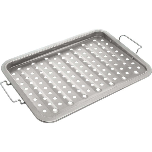 GrillPro 11 In. W. x 16 In. L. Stainless Steel Grill Topper Tray 97125