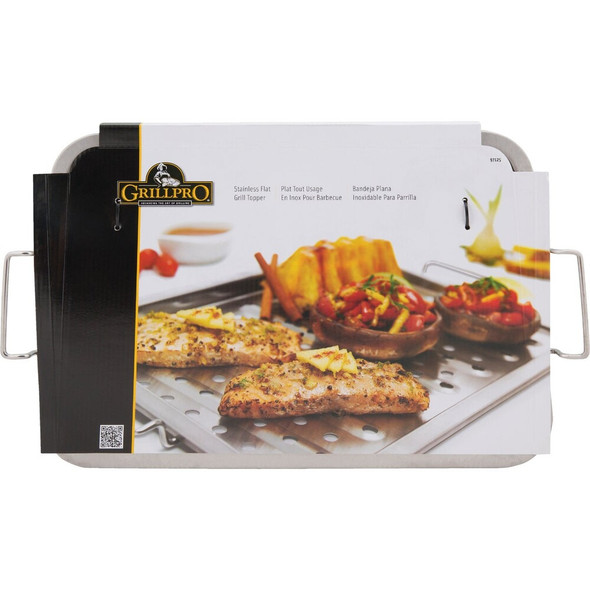GrillPro 11 In. W. x 16 In. L. Stainless Steel Grill Topper Tray 97125 838950