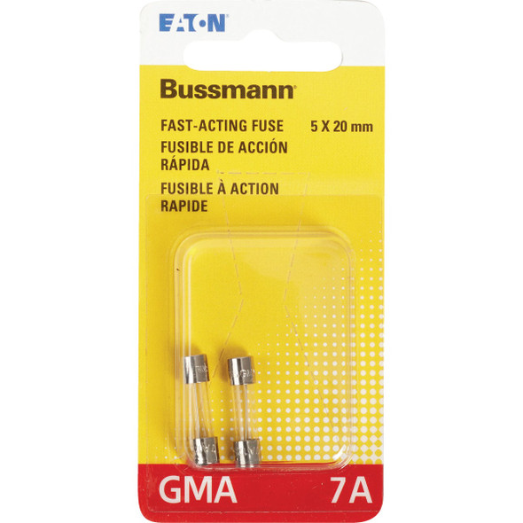 Bussmann 7A GMA Glass Tube Electronic Fuse (2-Pack) BP-GMA-7A 500810