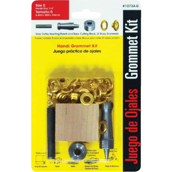 Lord & Hodge 1/4 In. Brass Grommet Kit 1073A-0