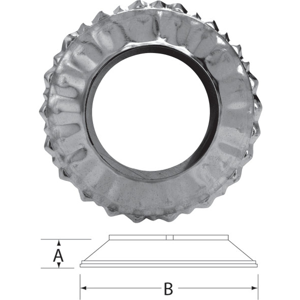 SELKIRK RV 4 In. x 1-9/16 In. x 7-5/8 In. Storm Collar 104810