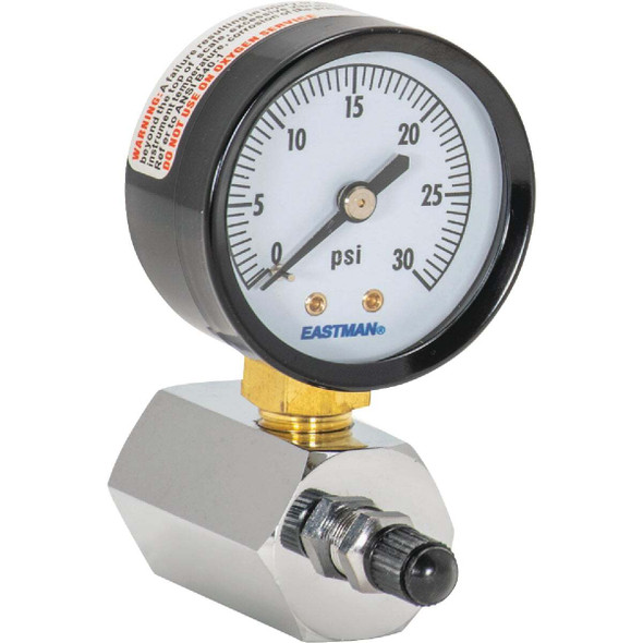 Eastman EZ-FLO Gas Test Pressure Gauge 2" Face 0-30psi 45167