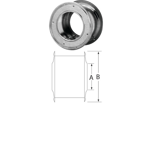 SELKIRK RV 3 In. x 3-5/8 In. Gas Pipe Wall Thimble 187703