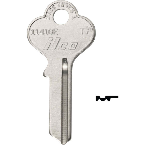 ILCO Taylor Nickel Plated Garage Door Key, T7/1141GE (10-Pack) IAL3908301B