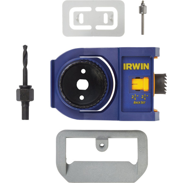 Irwin Carbon Steel Door Lock Installation Kit for Wood Doors 3111001 325375