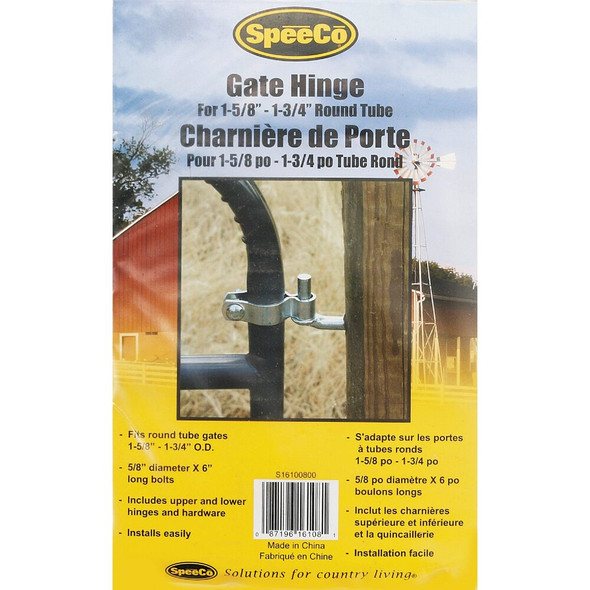 Speeco 1-5-8 In. to 1-3-4 In. Round Tube Gate Hinge Kit SPOS16100800 703332