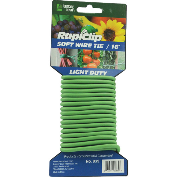 Rapiclip 16 Ft. Green PVC/Rubber Light-Duty Garden Twist Tie 839