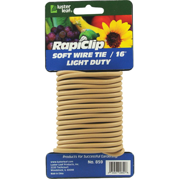 Rapiclip 16 Ft. Brown PVC/Rubber Light-Duty Garden Twist Tie 859