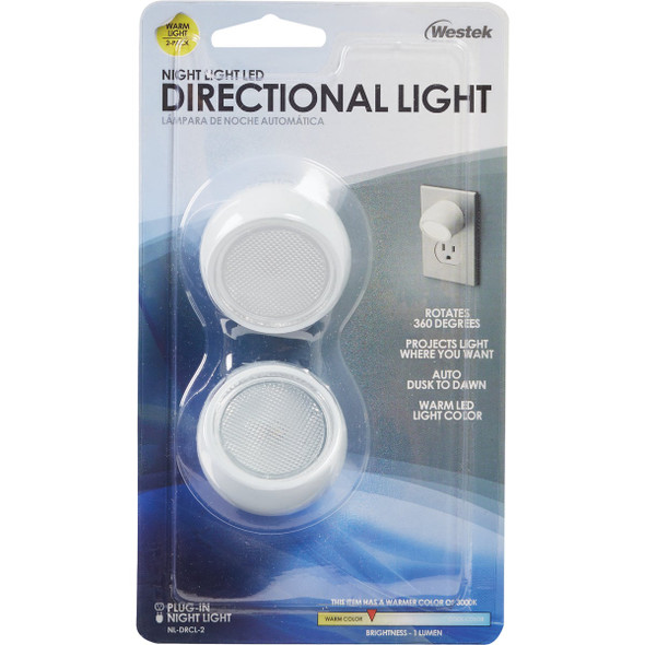 Westek White Dusk To Dawn Directional LED Night Light NL-DRCL-2 500119