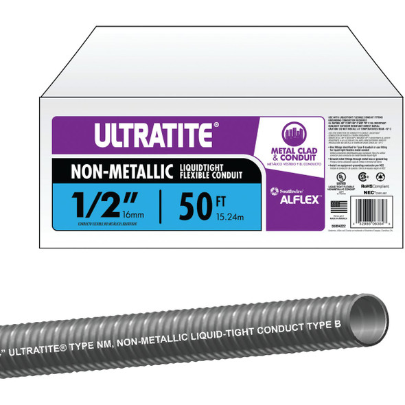 Southwire 1/2 In. x 50 Ft. Flexible Non-Metallic Liquid Tight Conduit 55094222