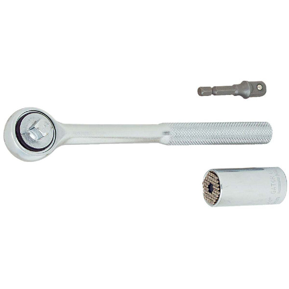 Gator Grip Universal 3/8 In. Drive Ratchet & Socket Set (3-Piece) ETC-200