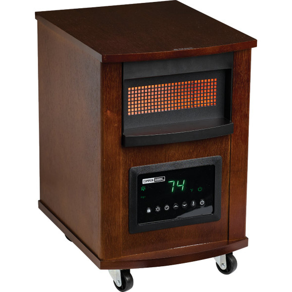 Home Impressions 1500W 120V Quartz Heater with Woodgrain Cabinet GD9315BCW-J