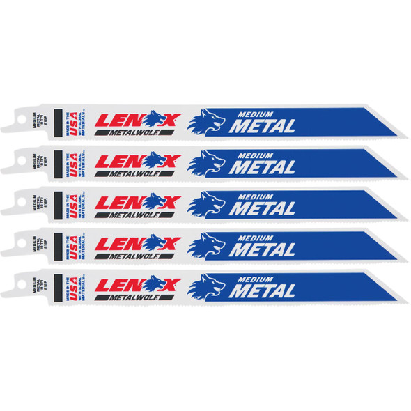 Lenox 5pk 8"18t Wlf Recp Blade 20578818R