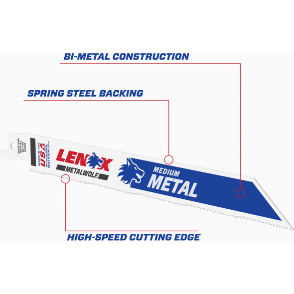 Lenox 5pk 8"18t Wlf Recp Blade 20578818R 341401