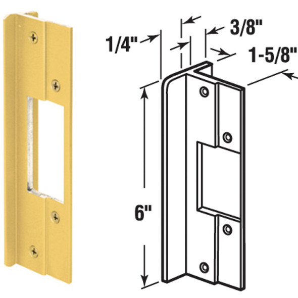 Defender Security Brass Aluminum Latch Guard U 9482