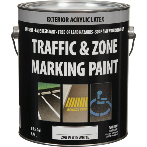 Traffic & Zone White Latex Gallon Traffic Paint Z90W00810-16