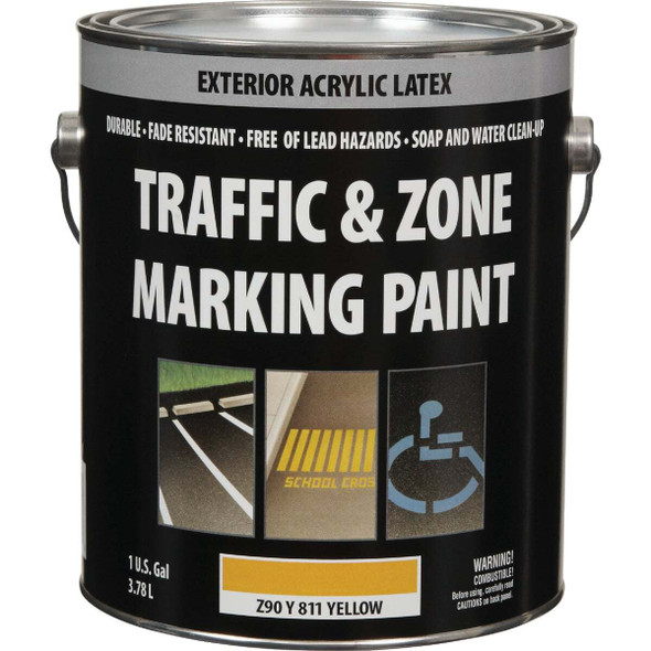 Traffic & Zone Yellow Latex Gallon Traffic Paint Z90Y00811-16