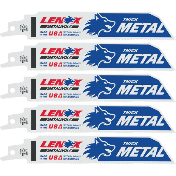 Lenox 5pk 6"14t Mdm Recp Blade 201726114R
