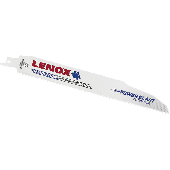Lenox 9 In. 6 TPI Wood with Nails Demolition Reciprocating Saw Blade (2-Pack)