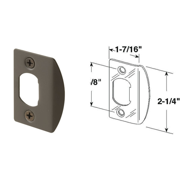 Defender Security Bronze 1-3/4 In. Strike Plate E 2516
