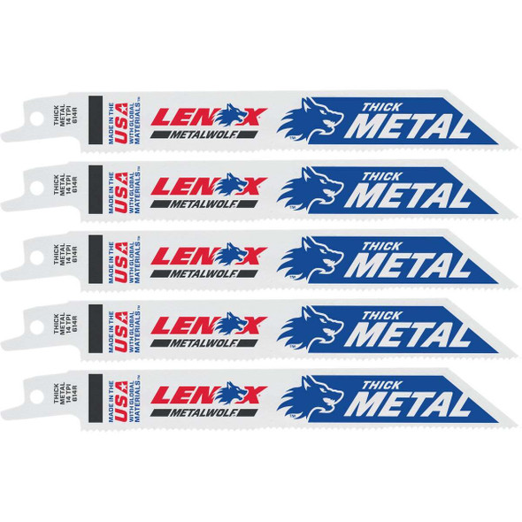 Lenox 5pk 6"14t Tck Recp Blade 20564614R
