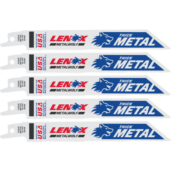 Lenox 5pk 6"14t Tck Recp Blade 20564614R