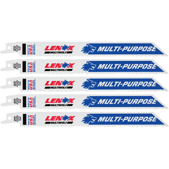 Lenox 5pk 8"10t Wlf Recp Blade 20580810R