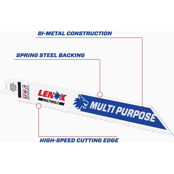Lenox 5pk 8"10t Wlf Recp Blade 20580810R 330906
