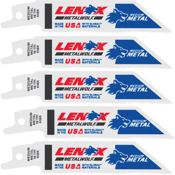 Lenox METALWOLF WAVE EDGE 4 In. 18 TPI Medium Metal Reciprocating Saw Blade