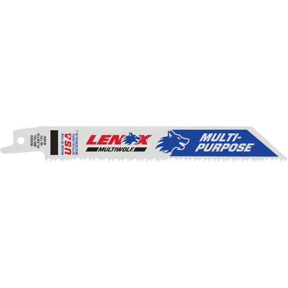Lenox MULTIWOLF WAVE EDGE 6 In. 14 TPI Thick Metal Reciprocating Saw Blade