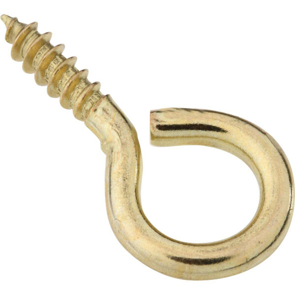 National Hardware #10 Brass Large Screw Eye (4-Count) N119-289