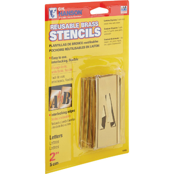 C.H. Hanson 2 In. Letter Stencil Set (32 Piece) 10325 343978