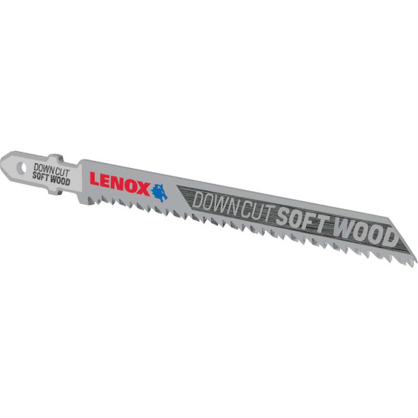 Lenox 4 In. x 10 TPI T-Shank HCS Jig Saw Blade for Downcut Soft Wood (3-Pack)
