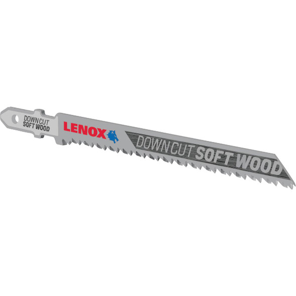 Lenox 4 In. x 10 TPI T-Shank HCS Jig Saw Blade for Downcut Soft Wood (3-Pack)